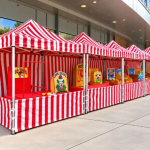 Game Booths - Red & White Traditional Style